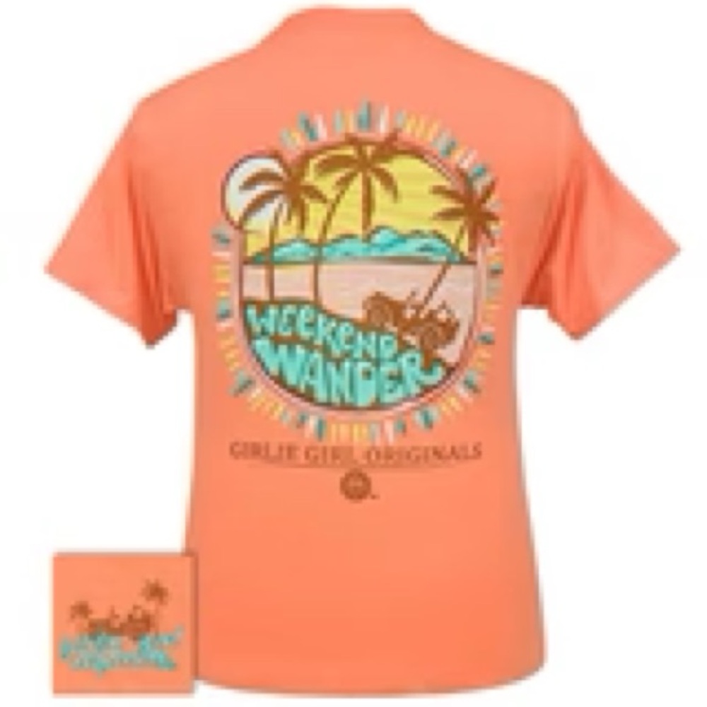 Bright Coral Girlie Girl Originals Weekend Wander T-Shirt